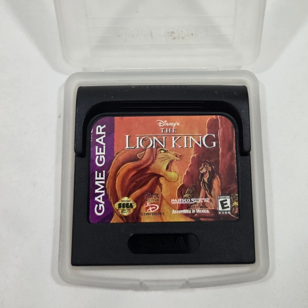 Disneys The Lion King Sega Game Gear Cartridge With Case Vintage 1990s Game